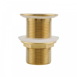 32/40mm Brushed Yellow Gold Solid Brass Basin Pop Up Waste NO Overflow 32/40mm Brushed Yellow Gold Solid Brass Basin Pop Up Waste NO Overflow